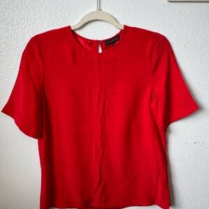 Adolfo Dominguez NWT 100% Mulberry Silk Women’s Short Sleeve Blouse